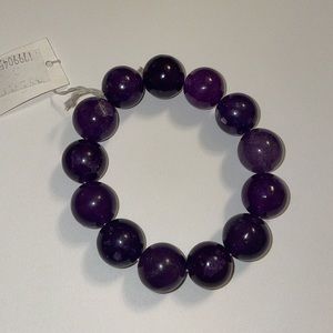 Amethyst bracelet 2cm beads